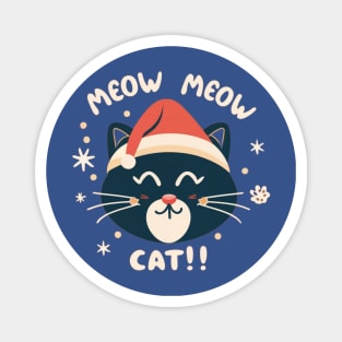 meow meow santa cat Magnet